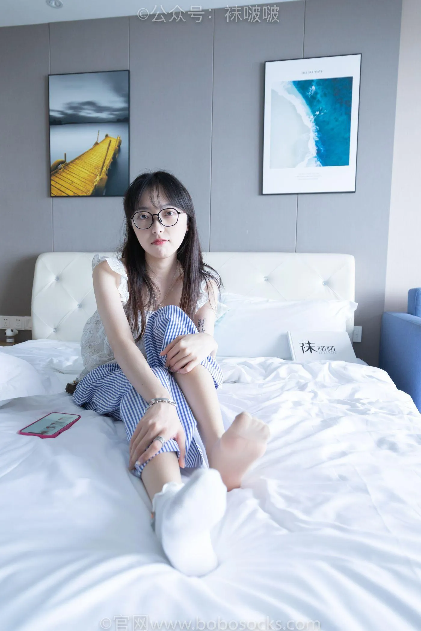 [BoBoSocks袜啵啵]NO.027 稚予- vans、白色棉袜、肉丝 [136P]插图5